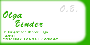 olga binder business card